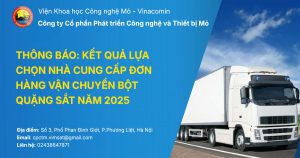 Thumbnail thông báo kết quả lựa chọn nhà cung cấp đơn hàng vận chuyển bột quặng sắt năm 2025