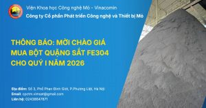 Thumbnail thông báo mời chào giá mua bột quặng sắt cho quý I năm 2026